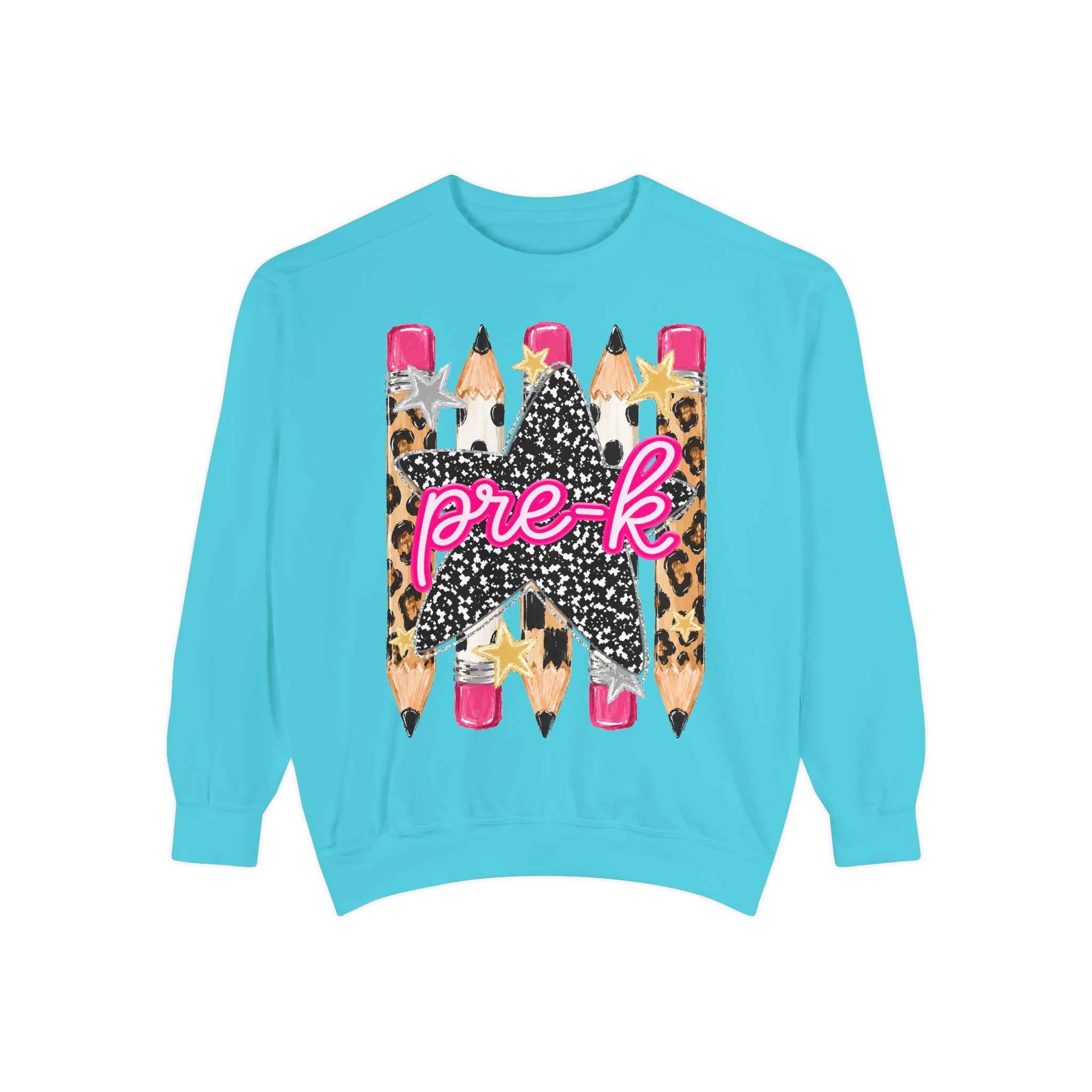 Pre-K Leopard Pencil Star Sweatshirt