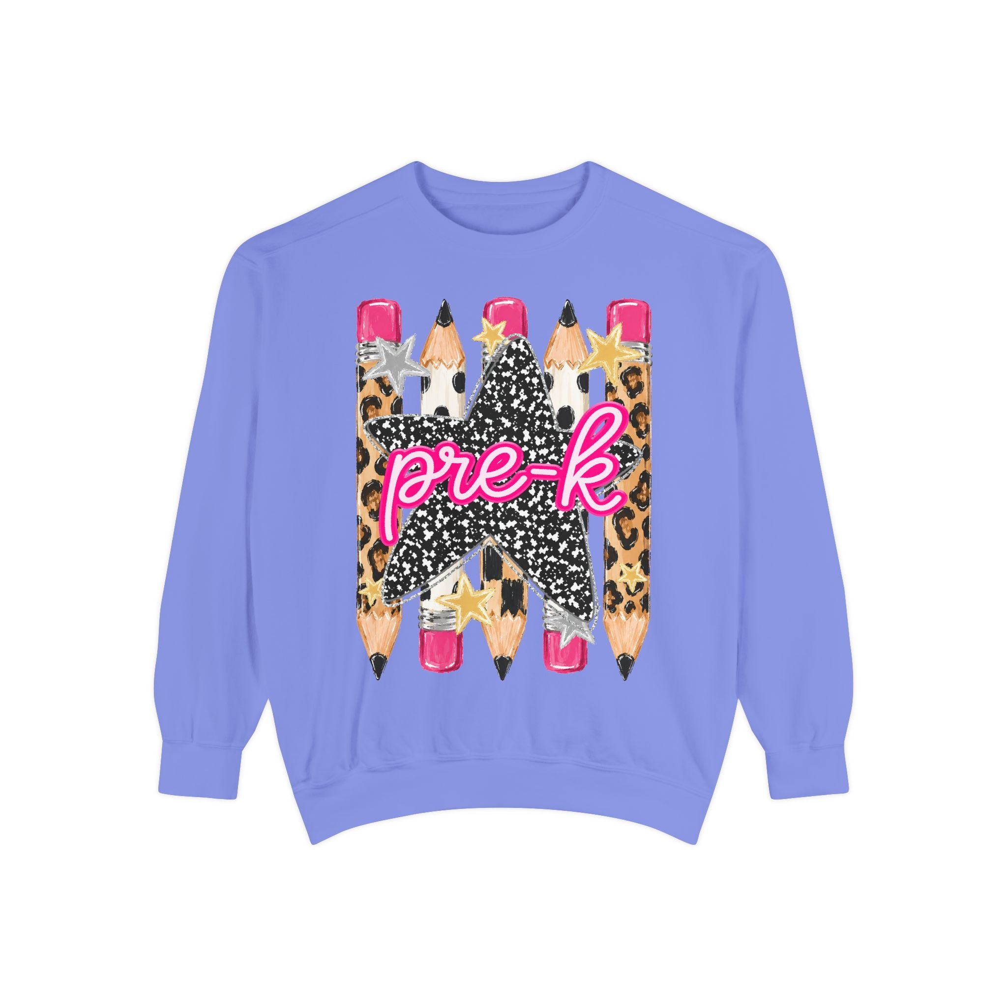 Pre-K Leopard Pencil Star Sweatshirt