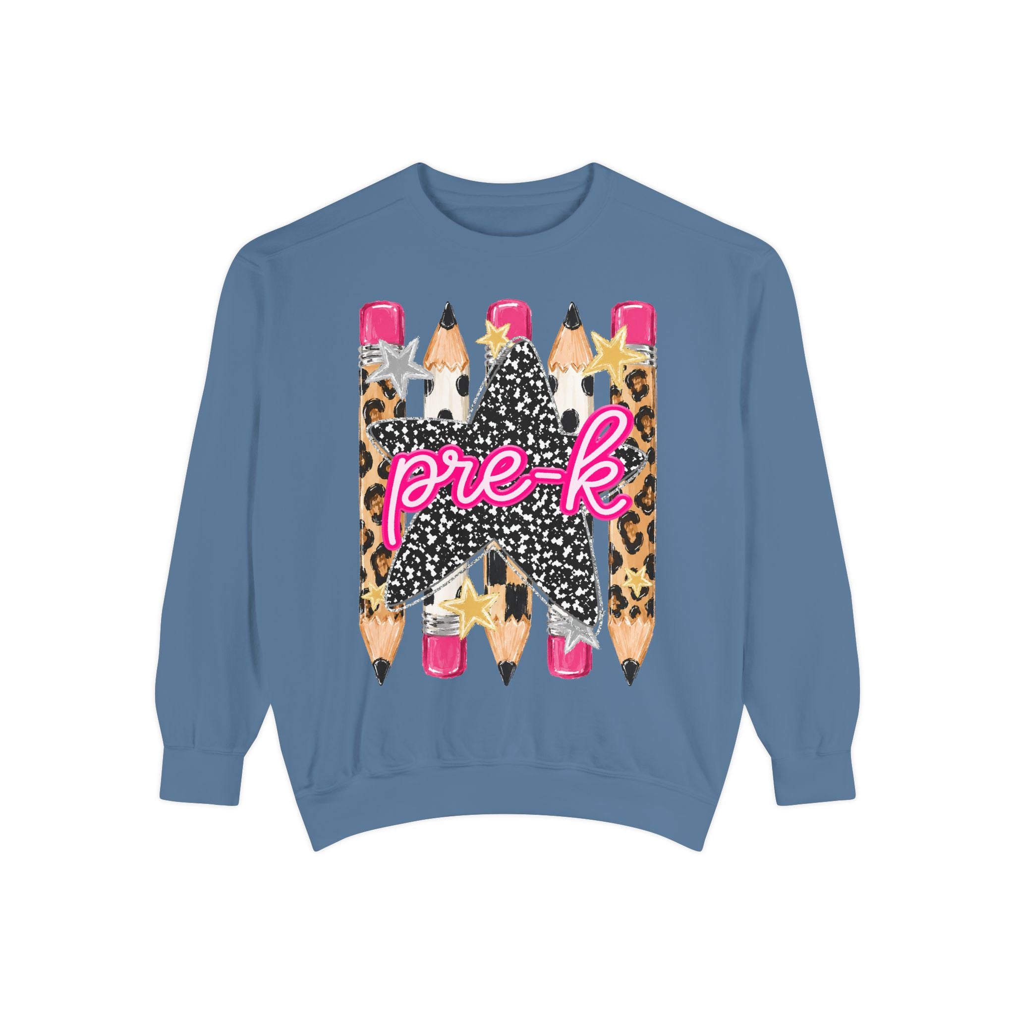Pre-K Leopard Pencil Star Sweatshirt