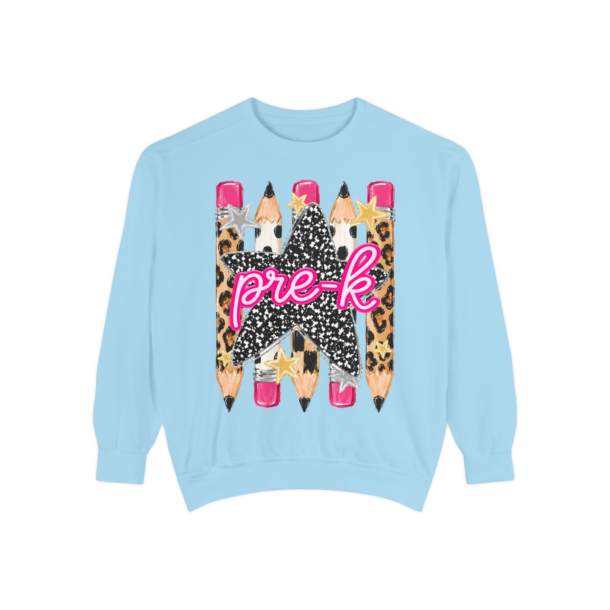Pre-K Leopard Pencil Star Sweatshirt