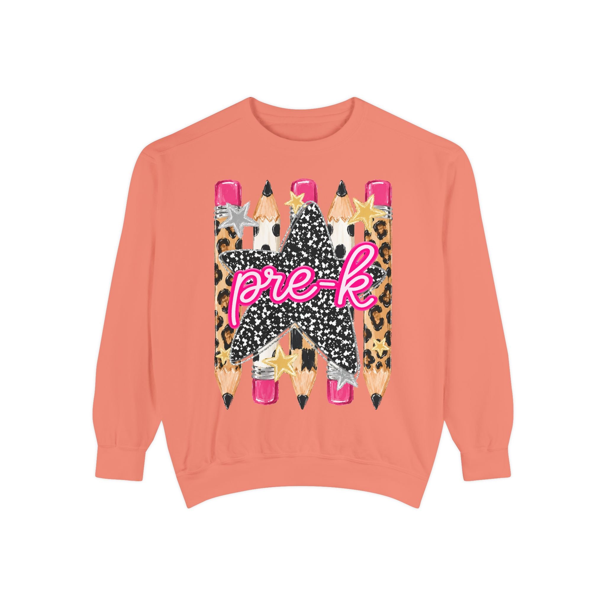 Pre-K Leopard Pencil Star Sweatshirt