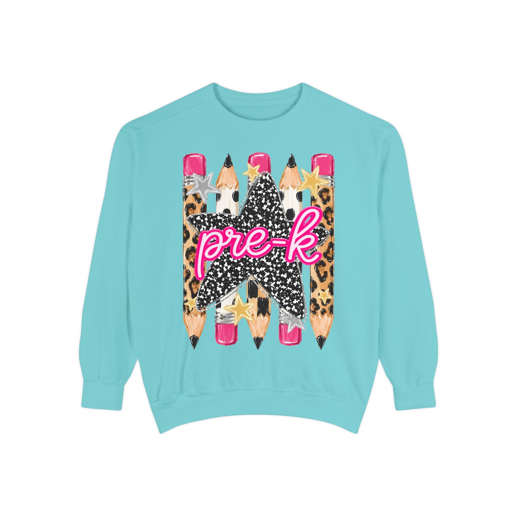 Pre-K Leopard Pencil Star Sweatshirt