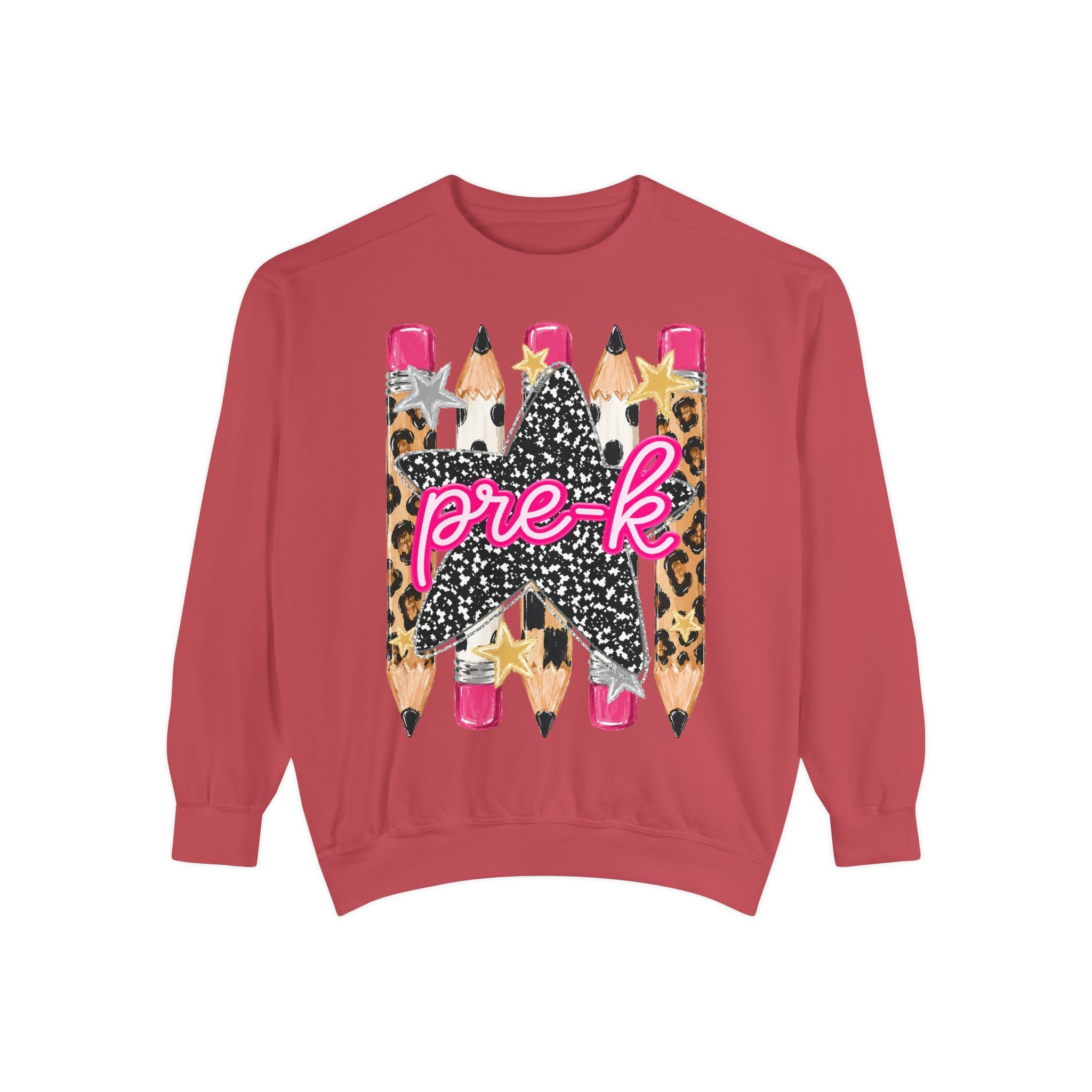 Pre-K Leopard Pencil Star Sweatshirt