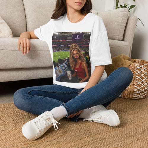 Funny Stadium Photo T‑Shirt — Goofy Fan Portrait Soccer Game Tee