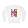 First Grade Leopard Pencil Youth Crewneck Sweatshirt